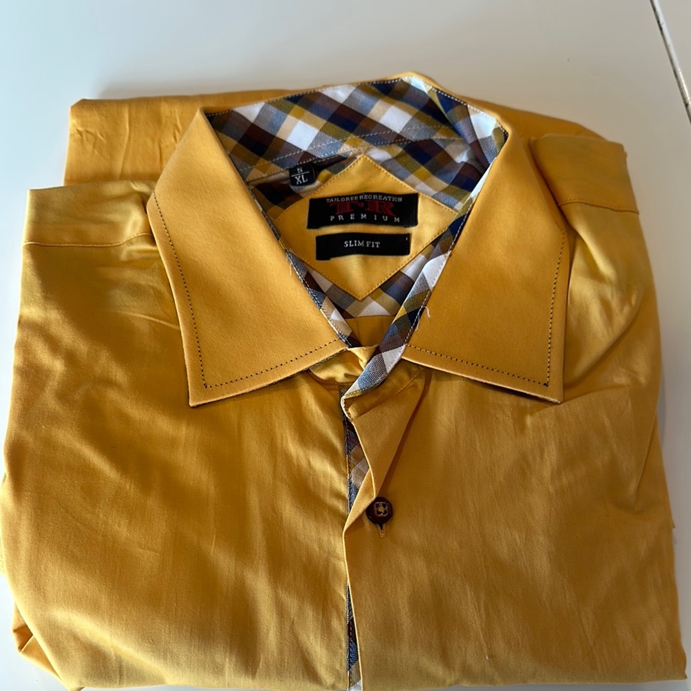 Yellow Slim Fit Dress Shirt